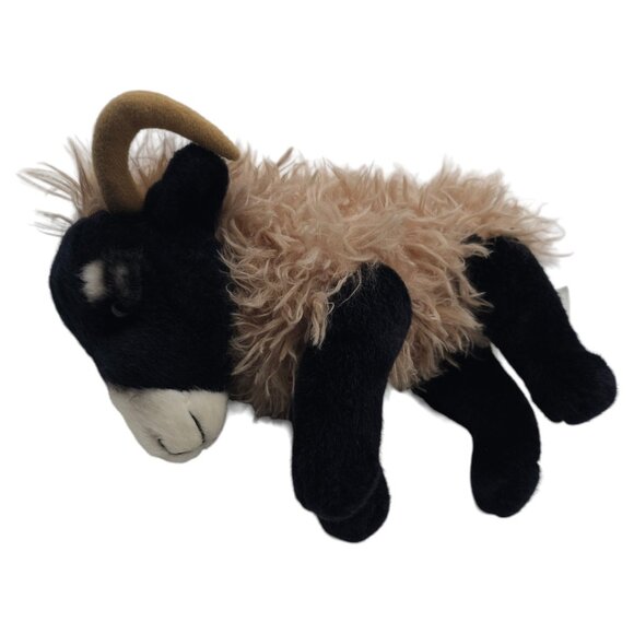 Faithful Friends Collectibles Black Faced Sheep Plush 9" Horned Ram Stuffed Toy - Picture 2 of 7